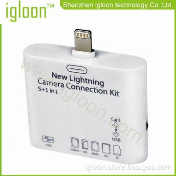 5 In 1 Camera Kit Card Reader For Ipad Mini Ipad4 Upload Photos From Sd Usb Micro Sd Ms M2 Card 